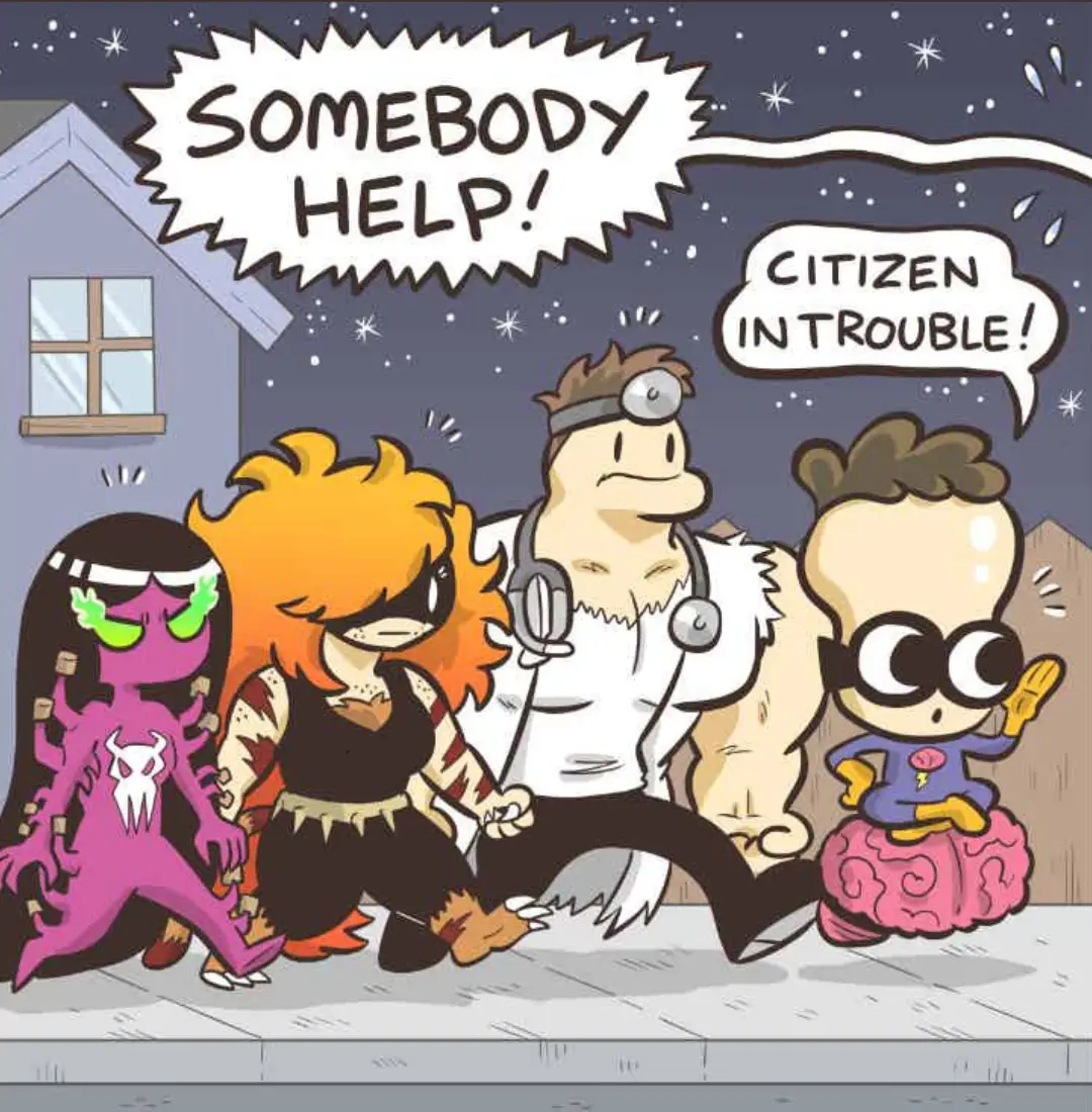 Spikie's power is the most brutal one hahaha. Author Marko Raassinal #Comic #nerdandjock #entertainment #heroes 