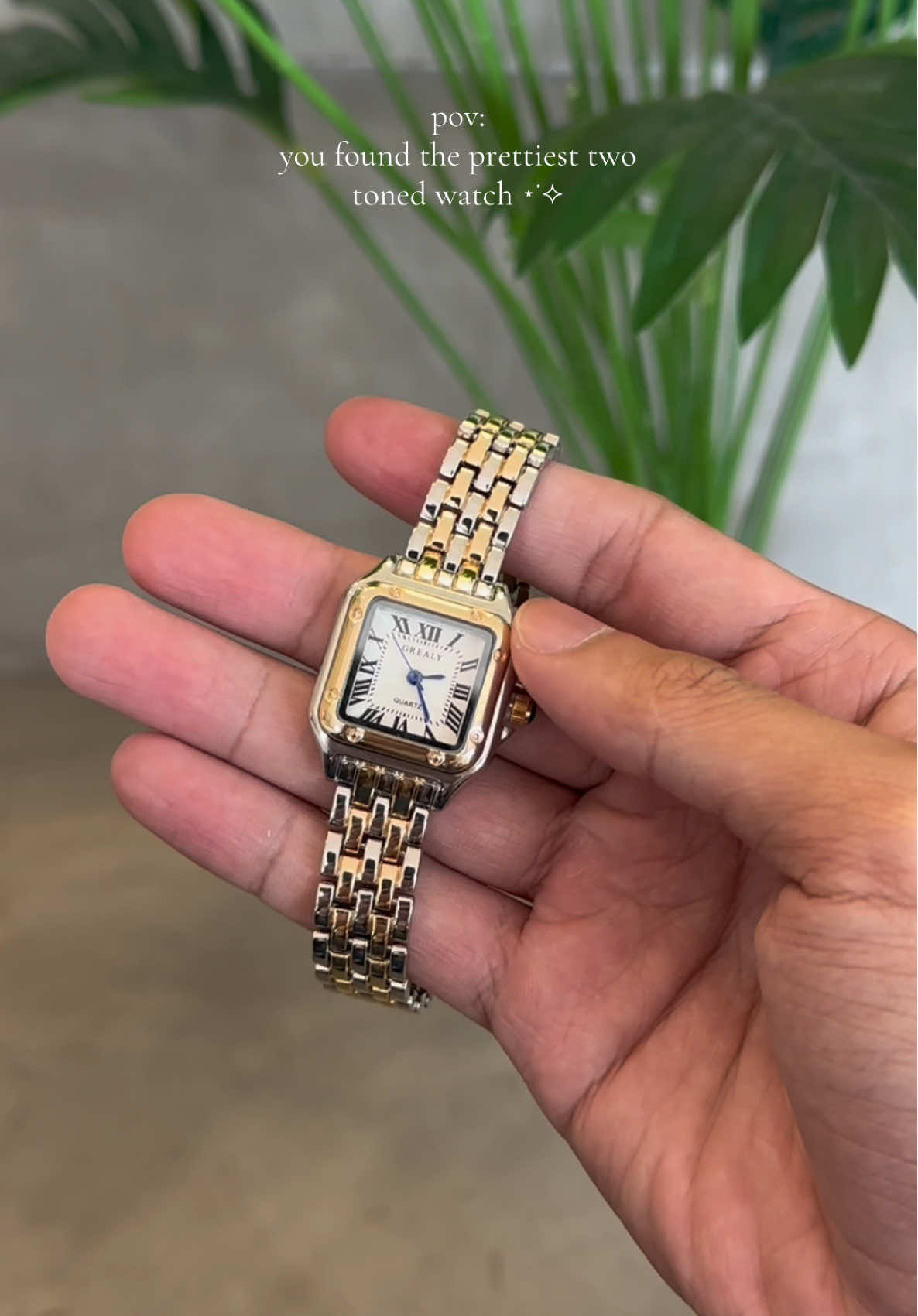 Two tone luxury wristwatch for women ✨ #watchforwomen #womenswatch #luxurywatch #classywatch #fyp 