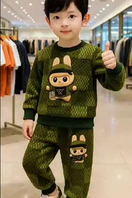 combo 3 bộ nỉ da cá labubu cho bé#xuhuongtiktok #xuhuong #thuhangkids #mevabe #dochobe 