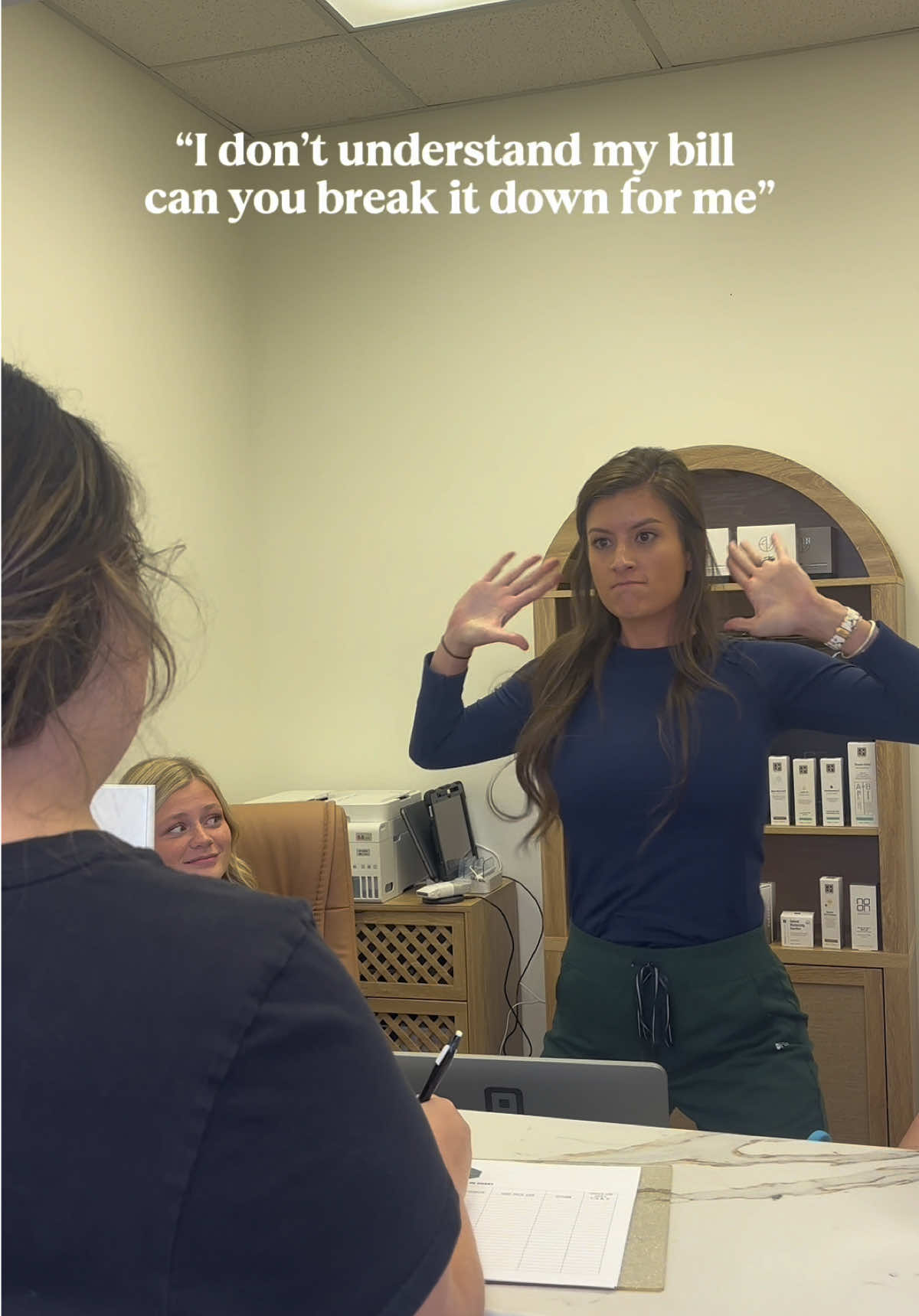 When you ask, “Can you break down the cost for me?” and she starts dancing instead. 💃   At Vitality, trust we keep things fun and transparent! Book your appointment today! 🤍 #VitalityHealthandWellness #EvansGA #FallRefresh 