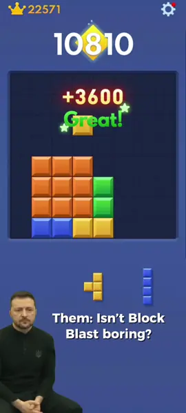 They said Block Blast is boring… but wait ‘til you try it yourself 😎🤍 #blockblast #satisfyingsounds #trending #4u #colorful 