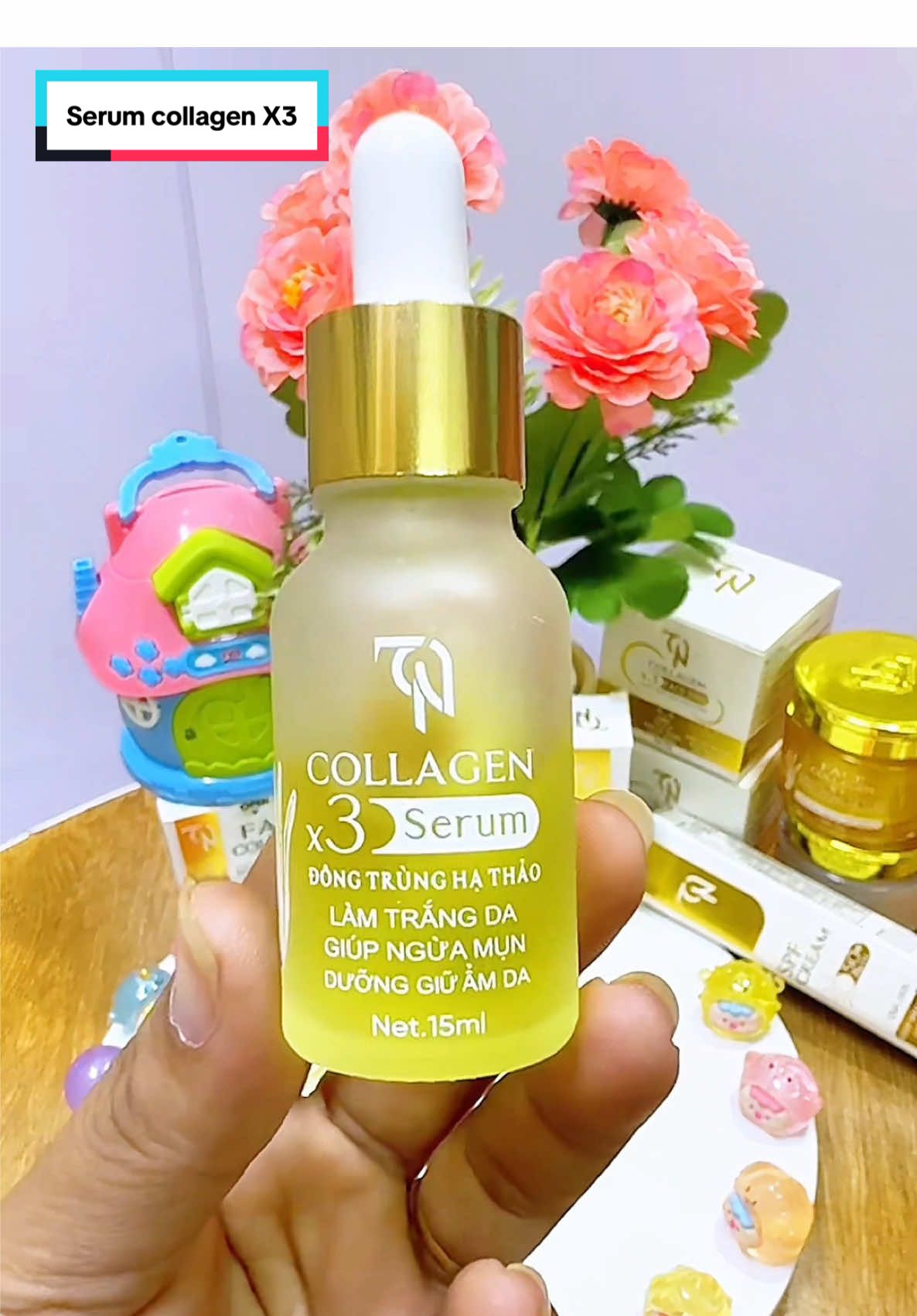 Tinh chất serum Collagen X3 chiếc xuất đông trùng hạ thảo,cây phỉ,cam thảo,nấm men và vitamin B5,giúp sáng da,ngừa mụn,dưỡng ẩm tốt #myphamdonganhcollagenx3 #skincare #serumcollagen #lamdeptuthiennhien  @Thắm Nguyễn  @Thắm Nguyễn  @Thắm Nguyễn #thamnguyen10488 