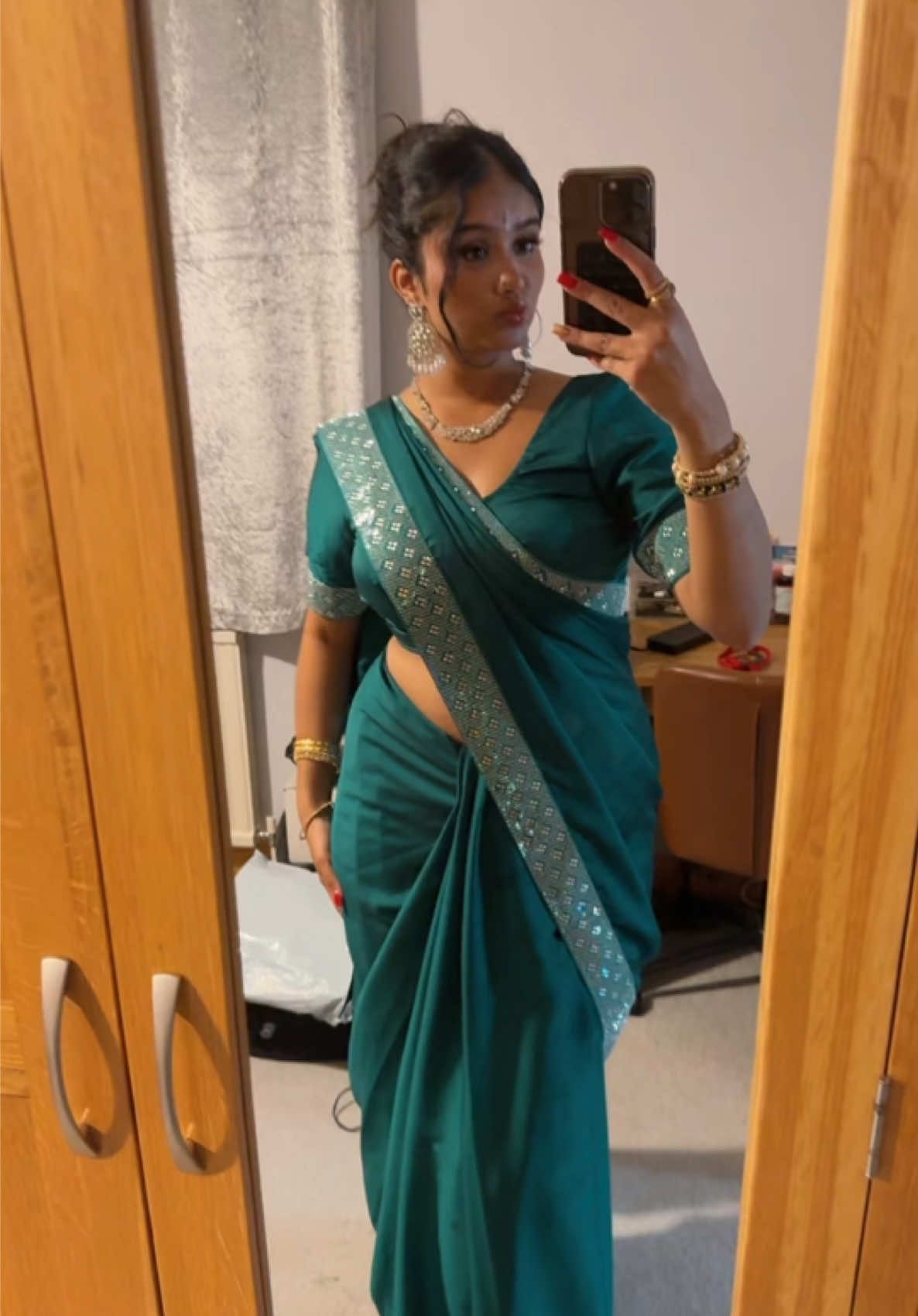 #onam #draft #saree #emeraldgreen #mallu 