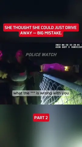 She Thought She Could Just Drive Away-Big Mistake #cops #police #bodycam #copsoftiktok 
