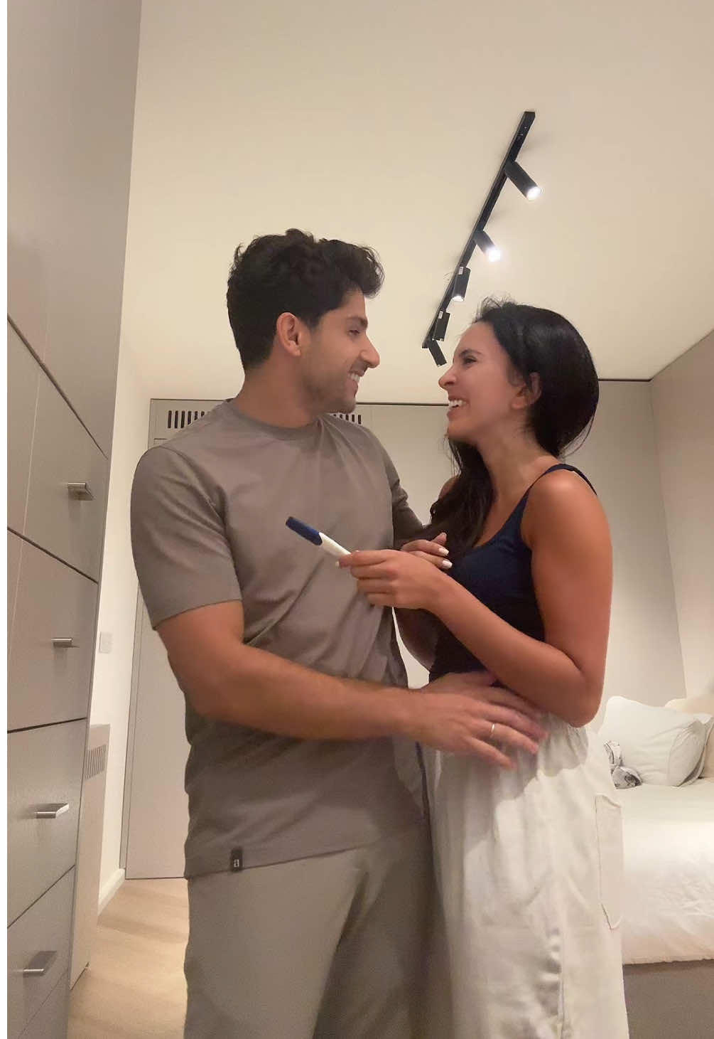 Telling him our greatest blessing is finally on the way🤍  #nadiamneimne#pregnancyannouncement #pregnant 