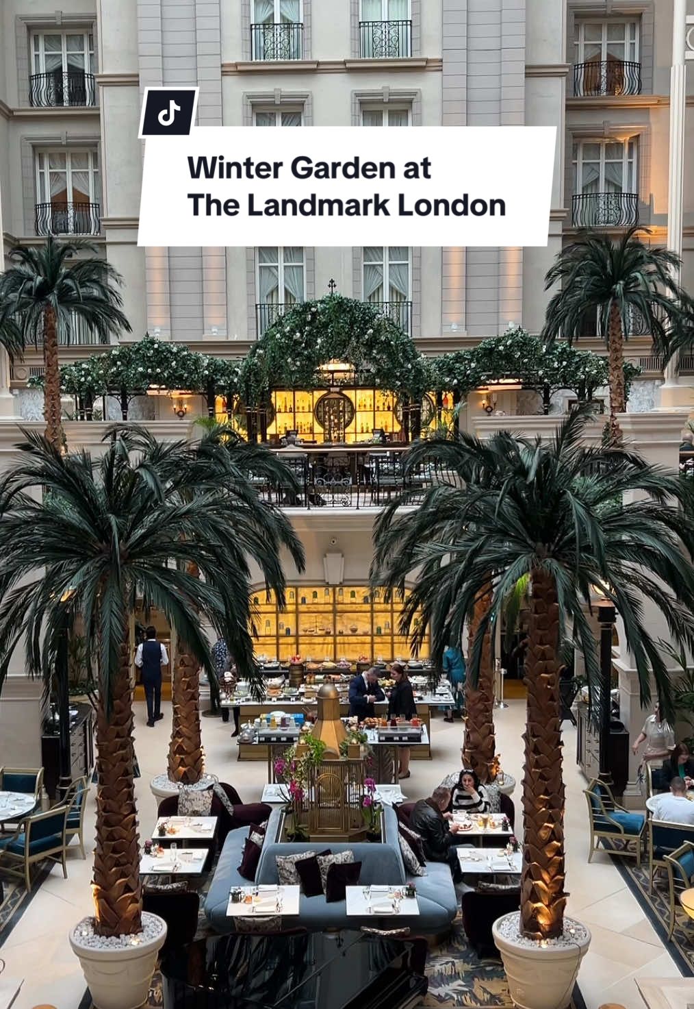 Our oasis of luxury in the heart of London 🌴✨  #TheLandmarkLondon #LuxuryHotel #Marylebone #WinterGarden #LondonRestaurant 