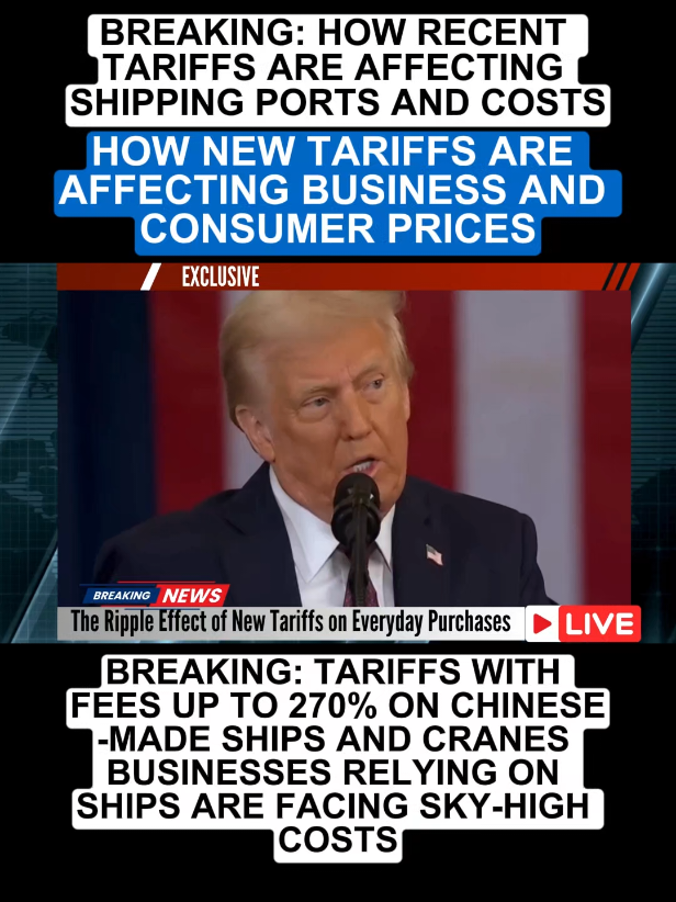 Breaking: How Recent Tariffs Are Impacting Shipping Ports and Costs ||KD #USAUpdates #business #uspolitics  #TariffNews #usa 