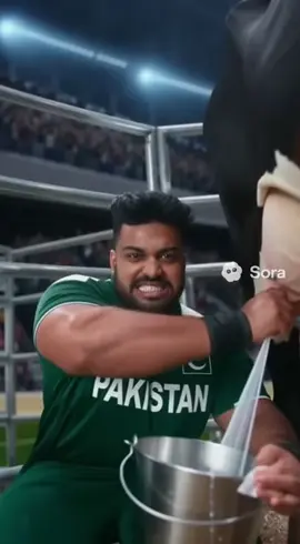 Nepal man milking winner🥇 #fyp #nepalitiktok #olympics #soraai #goviral 