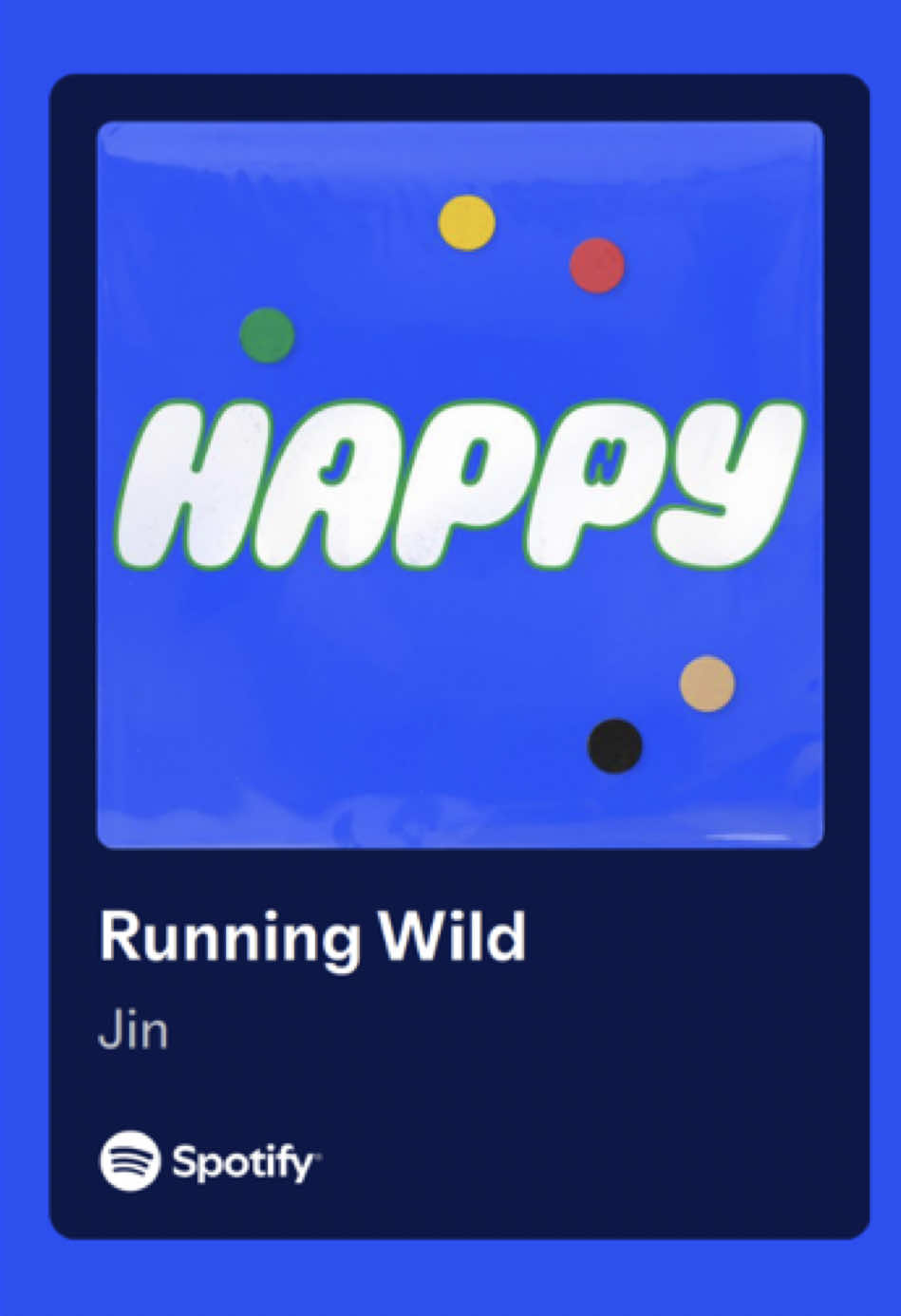 Running Wild by Jin. #foryou #songs #lyrics #jin #bts 