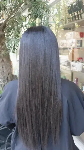 This is a 6 months  regrowth application Japanese permanent hair straightening in afro hair. #JapaneseStraightening #HairTransformation #momokohairstraightening #yukohairstraigtening #JapaneseHairStraightening 