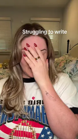 Writing a book is so hard and writers block is the actual worst, but talking about my book/ talking about writing? Yes, please😂 Anyone else able to talk about their books all day long but then when you sit down to write it’s just…nothing? #writerlife #romancebooks #writertok #writingtips #writingcommunity 