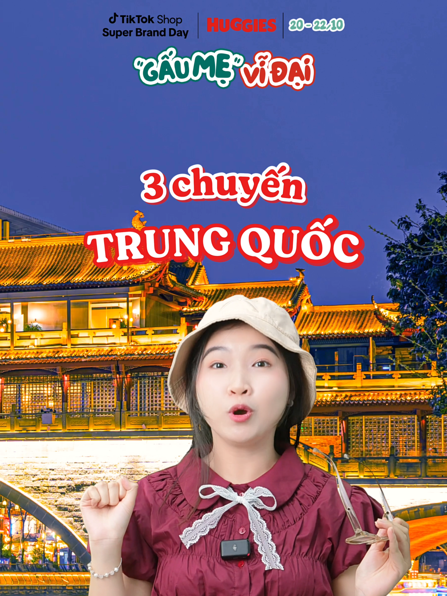 Huggies tặng 3 chuyến đi Trung Quốc - Chỉ có tại Super Brand Day 20-21-22/10 #HuggiesSuperBrandDay #GauMeViDai #panda #huggies #mebimsua
