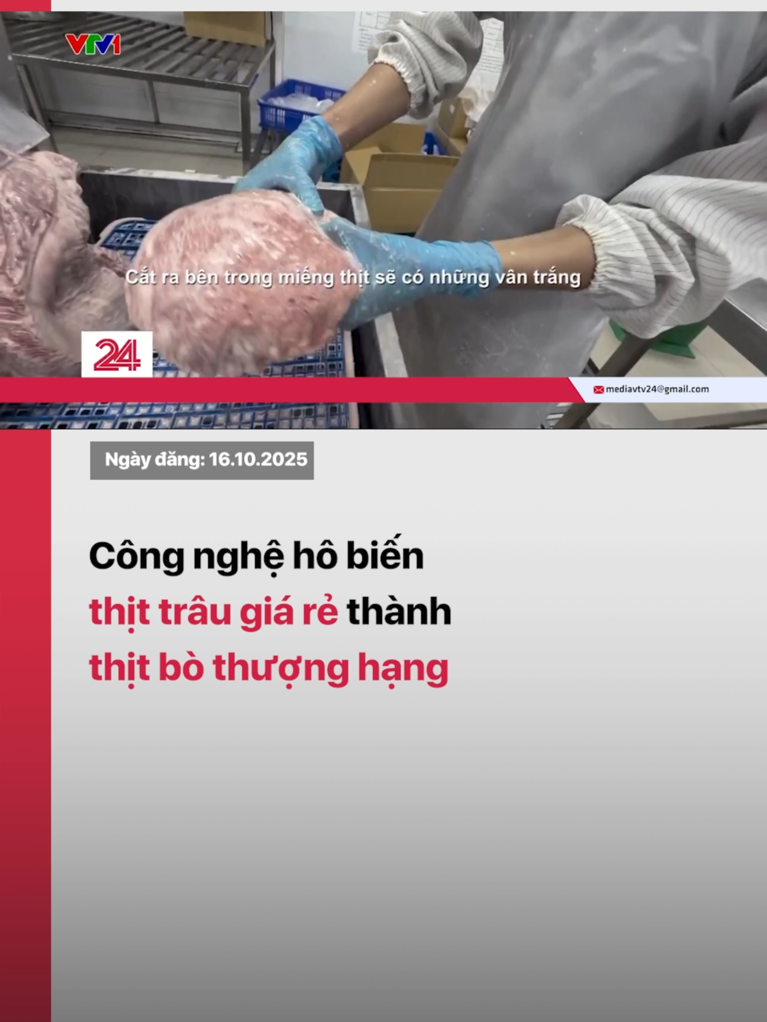Những miếng thịt trâu thải loại, chảy nước, nhợt nhạt, nhưng qua bàn tay “phù phép” của một số đối tượng lại biến thành thịt bò “thượng hạng”, xuất hiện trong bữa ăn của người tiêu dùng. #vtvdigitlal #tiktoknews #vtv24 #hanggia  #bowagyu #wagyu