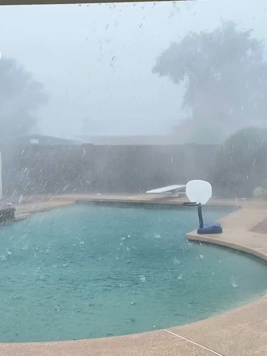 ⛈️ SEVERE WEATHER HQ: A dramatic video shared from Tempe shows the moment when straight-line winds tore through a backyard as a microburst pummeled the Arizona city early this week. #foxweather #severeweather #severethunderstorms #supercellthunderstorm #microburst #tempe #arizona #southwest #us #wind #rain #flooding
