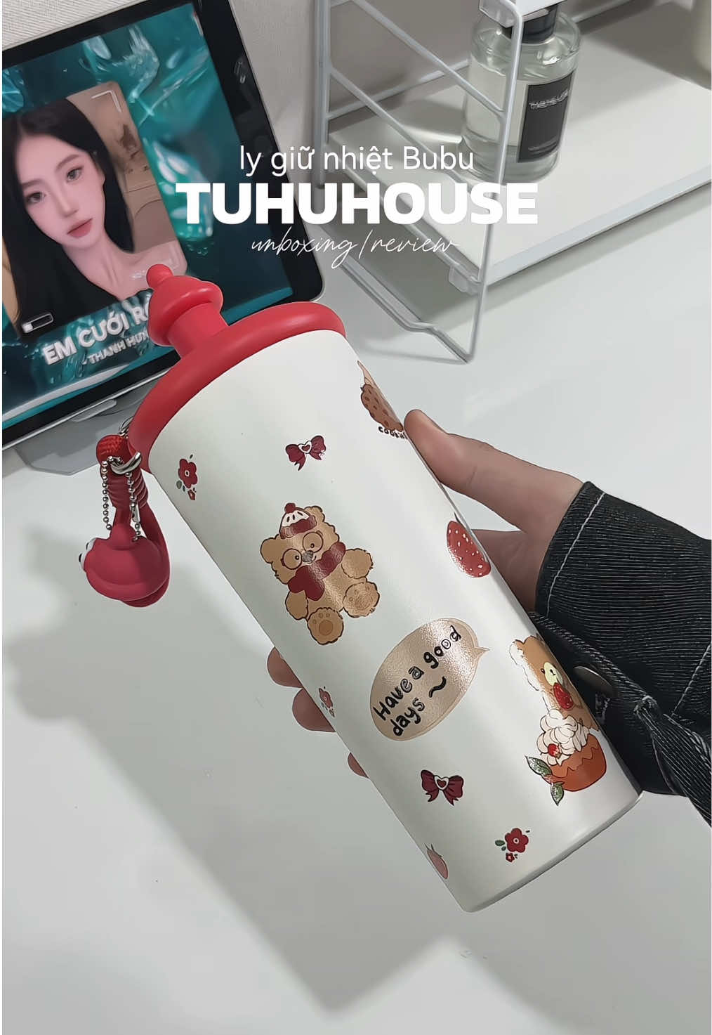 ly giữ nhiệt Bubu nhà Tuhu House hoạ tiết siu cute#lygiunhiet #tuhu #tuhuhouse #bubu #viral 