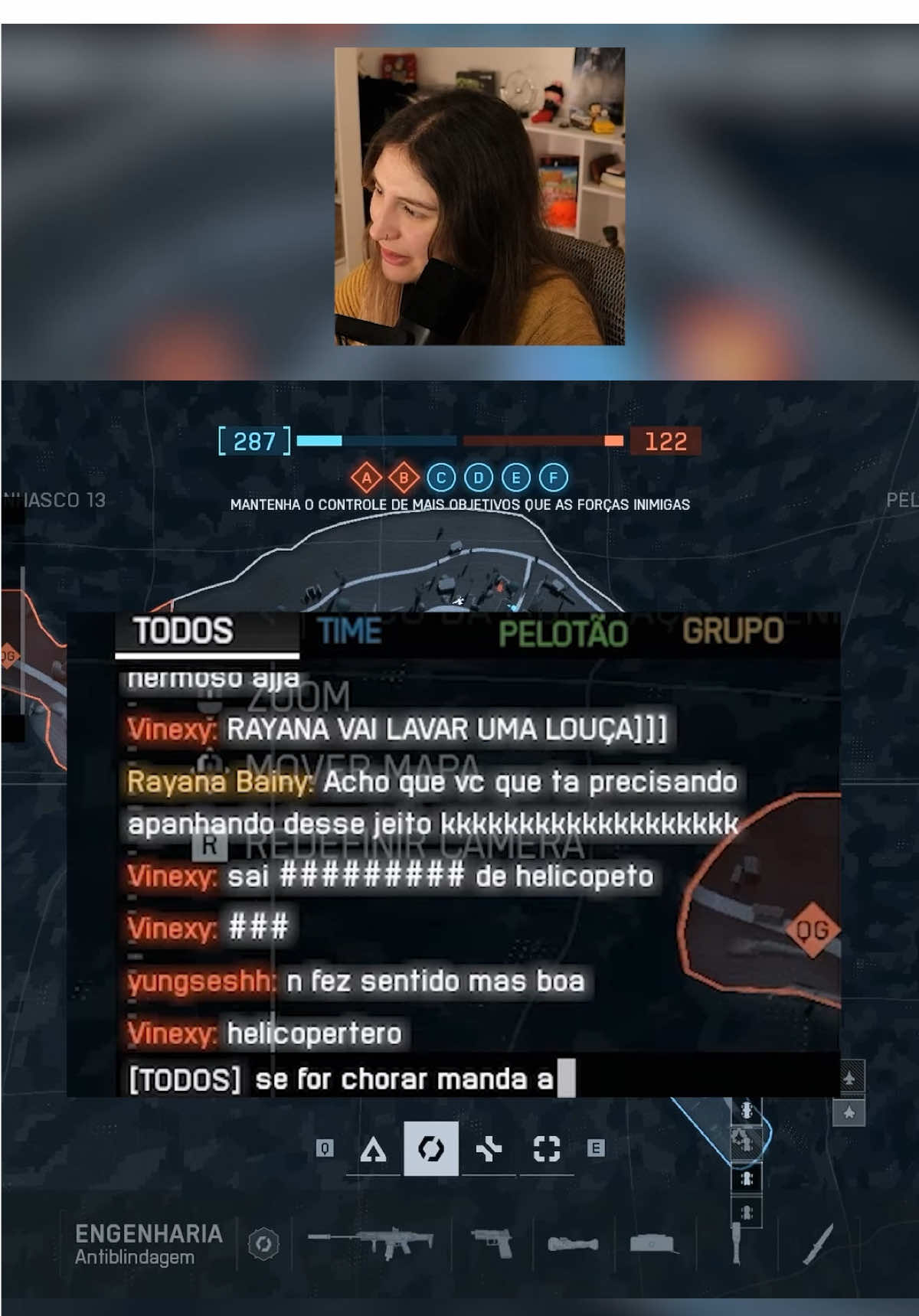 Aconteceu…. Recebi o primeiro “Vai lavar a louça” no Battlefield 6 😂😂😂 #bf6 #battlefield6 #helicoptero 