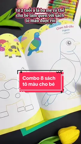 Bé từ 2 tuổi thì ba mẹ nên cho bé làm quen với sách tô màu nha, bé sẽ rất thích đó ạ 🥰 #sanreviewtaphoabe #dogiadung #sachtomau #sachtomauchobe #sachhaychobe 