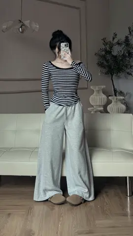 Quần nỉ ống rộng #mamiestudio #review #xh 