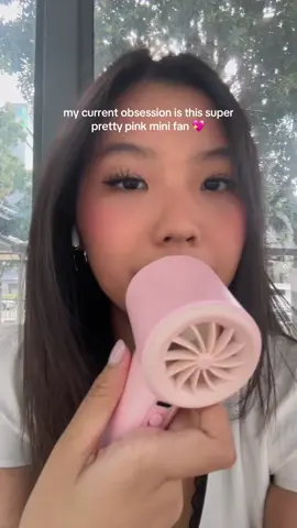 for all you pink lovers 💖 #pinkfan #pink #portablefan #handheldfan #sgfyp 