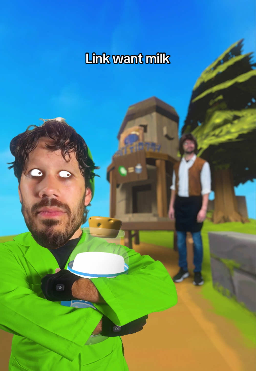 Link always finds a way #zelda #lilbro #milkaholic #milk 