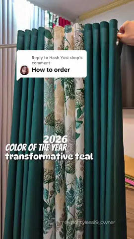 Replying to @Hash Yusi shop May yellow basket sa missing video sis.2026 color of the year.transformative teal color.#transformativeteal #coloroftheyear #aestheticcurtains #curtains 