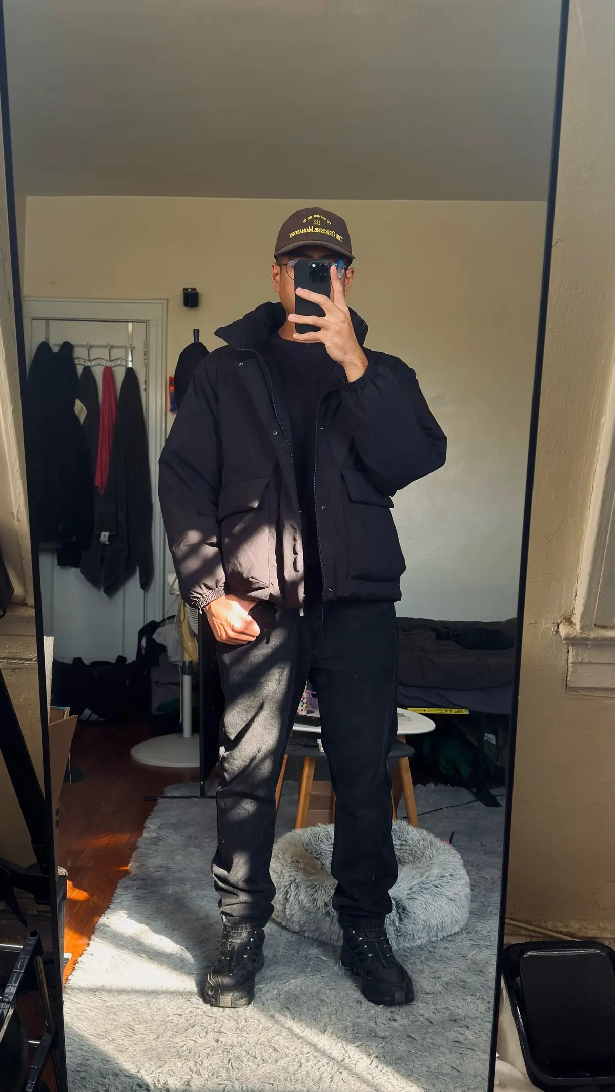 #nyc #OOTD #puffer #black 