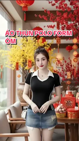 Áo thun polo form ôm#aothun #xuhuong #tiktok #viralvideo #trending 