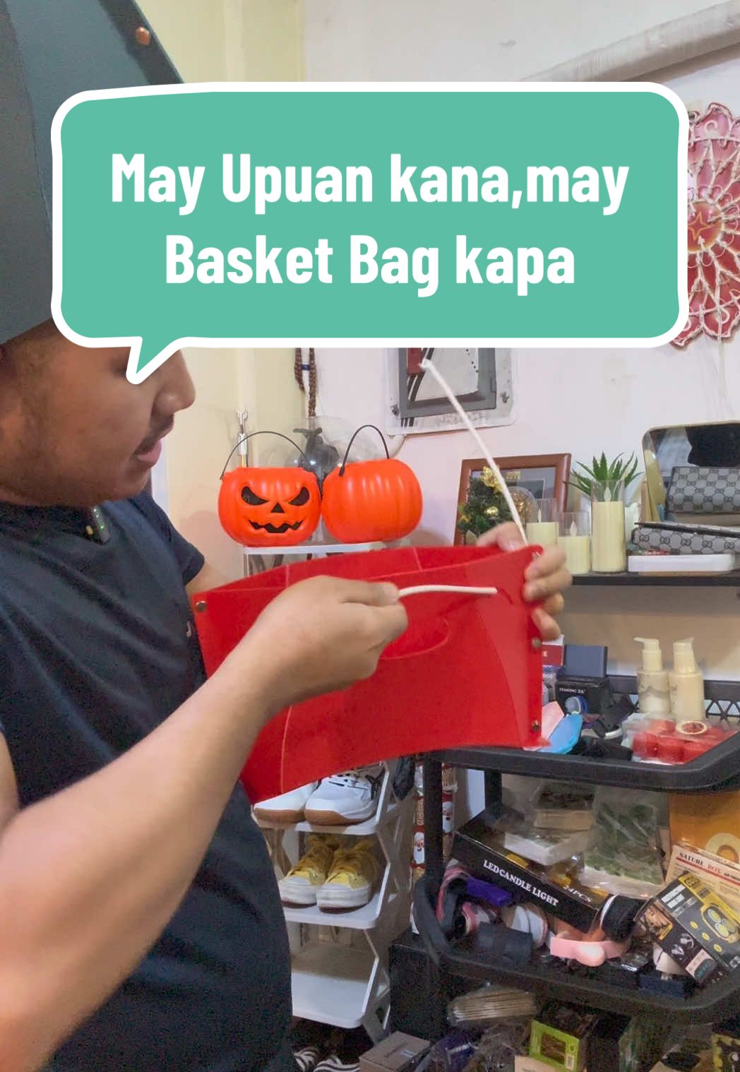 Yung kasing nipis lang ng card board,pwede mo gawing Upuan at Basket Bag?? #foldablechair #basketbag #campingchair #foldable #convenient 