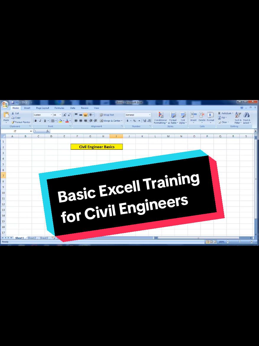 Basic Excell Training for Civil Engineers #civilconcept ❤️