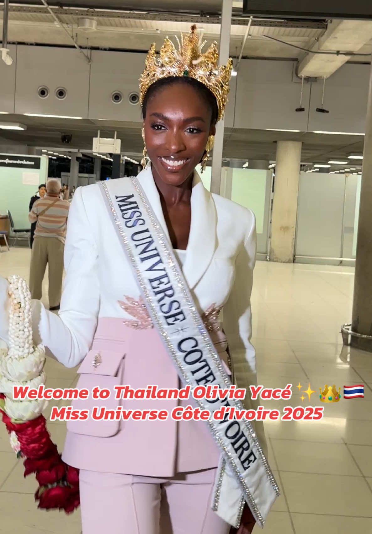 Welcome to Thailand Olivia Yacé ✨👑🇹🇭 Miss Universe Côte d’Ivoire 2025  #missuniverse #AngelChannel #บันเทิงtiktok #เเฟนนางงาม  #côtedivoire🇨🇮  