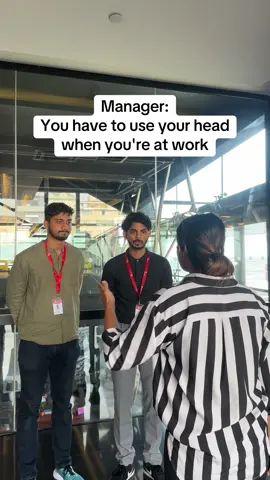 We always use our heads😅…. @Shewan Jayaweera #funny #officehumor #office #fyp #relatable 