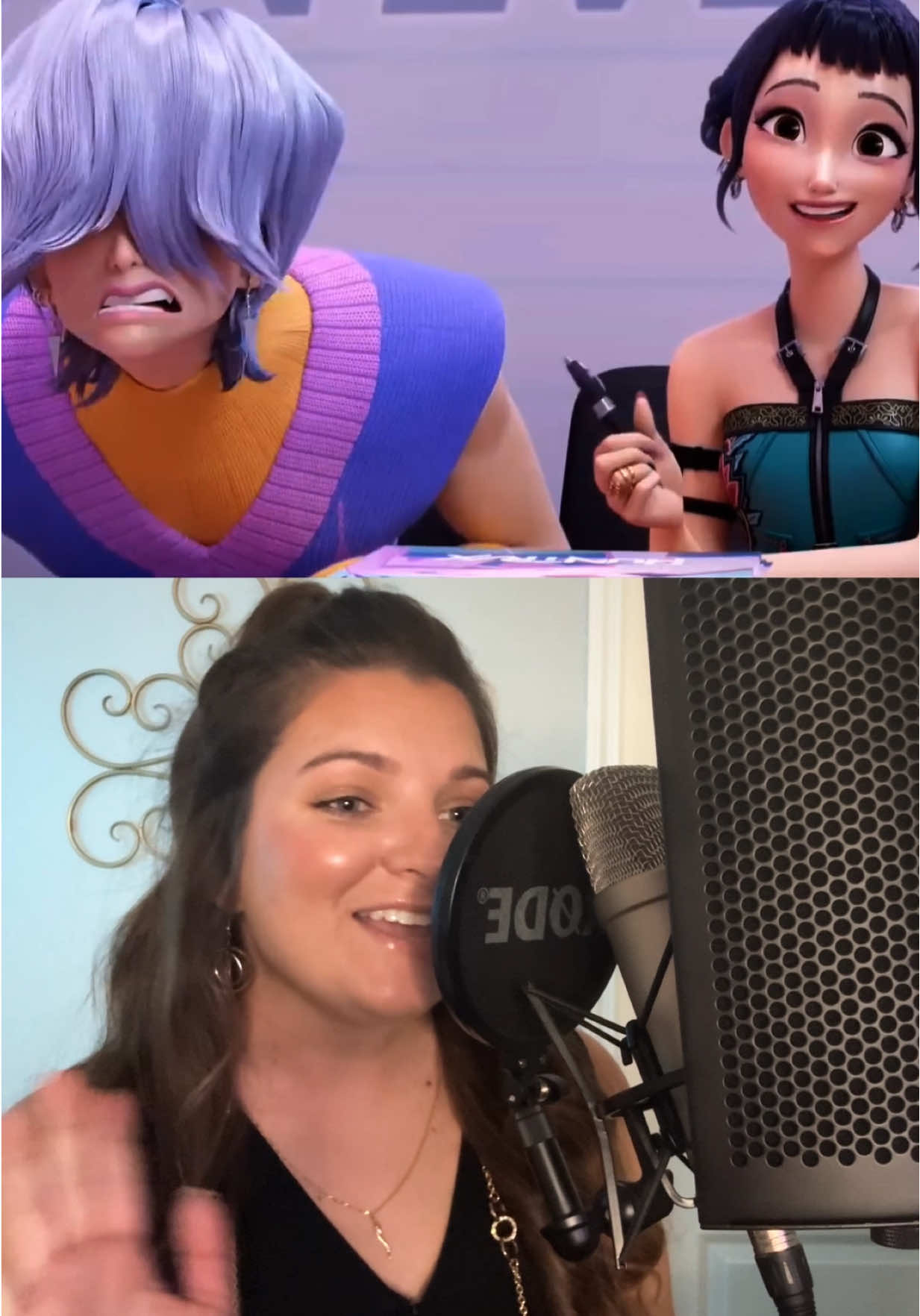 Voice Acting Rumi, Mira, and Zoey from K-Pop Demon Hunters ~ pt 2 🩵🎙️✨ #voiceacting #kpopdemonhunters #huntrix #sajaboys #filmtok 