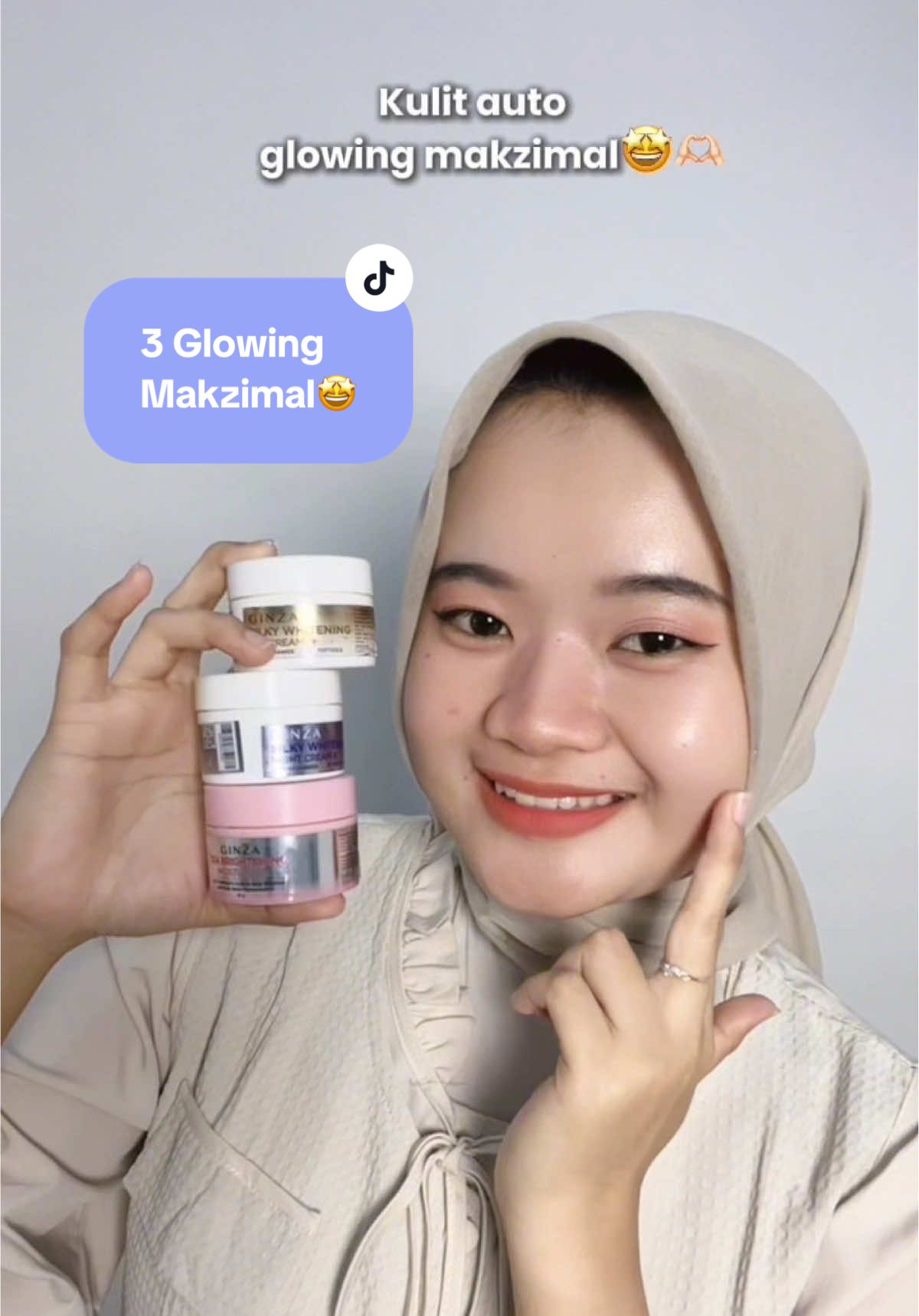 Kunci glowing ala aku😍🫶🏻 #ginzabeauty #makzimalkandirimu #skincareroutine 