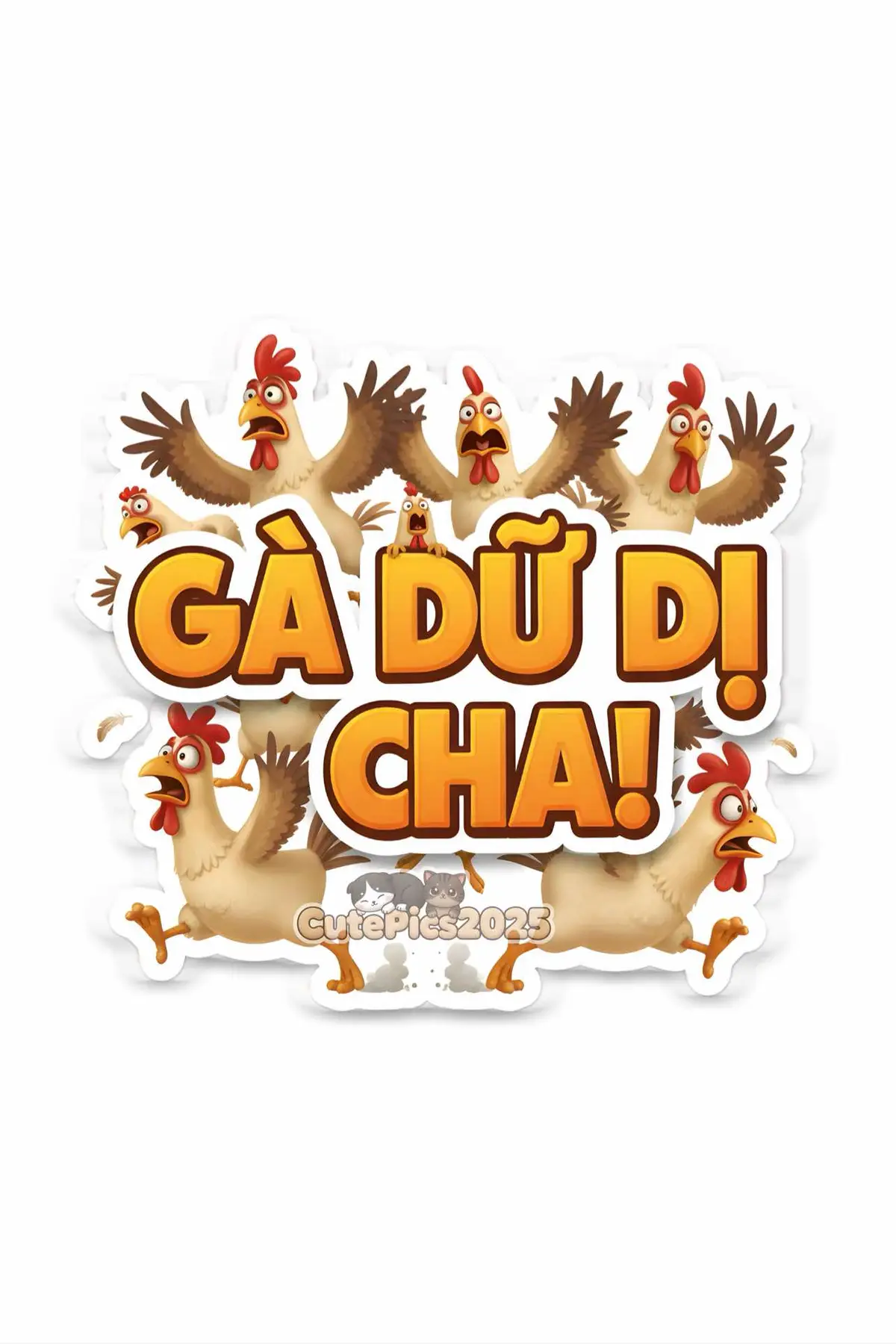 Bộ sưu tập Sticker với những biểu cảm dễ thương của chú Gà. Ai tuổi Dậu? 🐔🕺 #fyp #xuhuong #chat #stickers #chicken 
