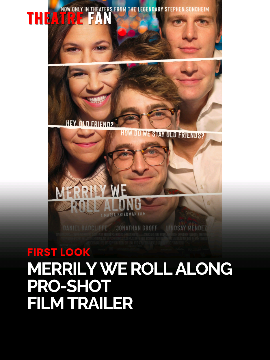 ⭐ MERRILY WE ROLL ALONG - PRO-SHOT FILM TRAILER ⭐ Here's a first look at the trailer for the pro-shot of the Tony Award-winning revival of MERRILY WE ROLL ALONG. Sony Pictures Classics have announced that they will premiere worldwide MERRILY WE ROLL ALONG, the live filmed version by director Maria Friedman of the smash four-time Tony Award-winning musical performance, in collaboration with Fathom Entertainment, the leading specialty distributor of content to theatrical partners worldwide, beginning 5th December 2025. In addition to the United States, MERRILY WE ROLL ALONG is anticipated to be available theatrically in Australia, Canada, New Zealand, the UK and additional countries and territories across the globe. The immersive film showcases the brilliant and groundbreaking vision of Friedman and stars Tony Award winners Daniel Radcliffe, Jonathan Groff, and Lindsay Mendez, alongside Krystal Joy Brown, Katie Rose Clark and Reg Rogers. Spanning three decades, MERRILY WE ROLL ALONG charts the turbulent relationship between composer Franklin Shepard and his two lifelong friends — writer Mary and lyricist & playwright Charley. Originally produced on Broadway in 1981, then becoming an inventive cult-classic ahead of its time, the musical features some of Stephen Sondheim’s most celebrated and personal songs. MERRILY WE ROLL ALONG has music & lyrics by Stephen Sondheim, with a book by George Furth. Based on the 1934 play of the same name by George S. Kaufman and Moss Hart. Can't wait! ! ! 🥹 Thoughts? X x x #theatrefan #theatrefanofficial #westend #sondheim #merrilywerollalong 