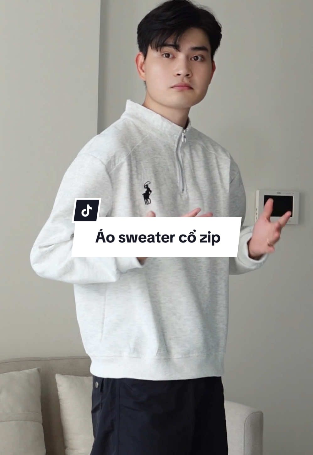 Áo sweater cổ zip #sweater #macdepmoingay #review #xuhuong 