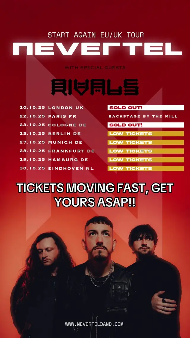 London UK has officially sold out. Low tickets for Germany, get yours today!  @RIVALS @comastatic @HRTLSS 