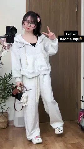 Mua cả set mặc vừa đẹp vừa rẻ mb ạ ✨🍒 deal mở bán đầu mùa mb tranh thủ nha 🪼 #xuhuong #hoodiezip #setbo #meozbasic 