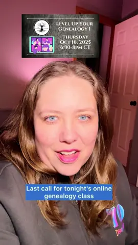 10/16/25 Up to 245 people for tonight’s class! Sign up from the link in the comments. #genealogy #ancestry 