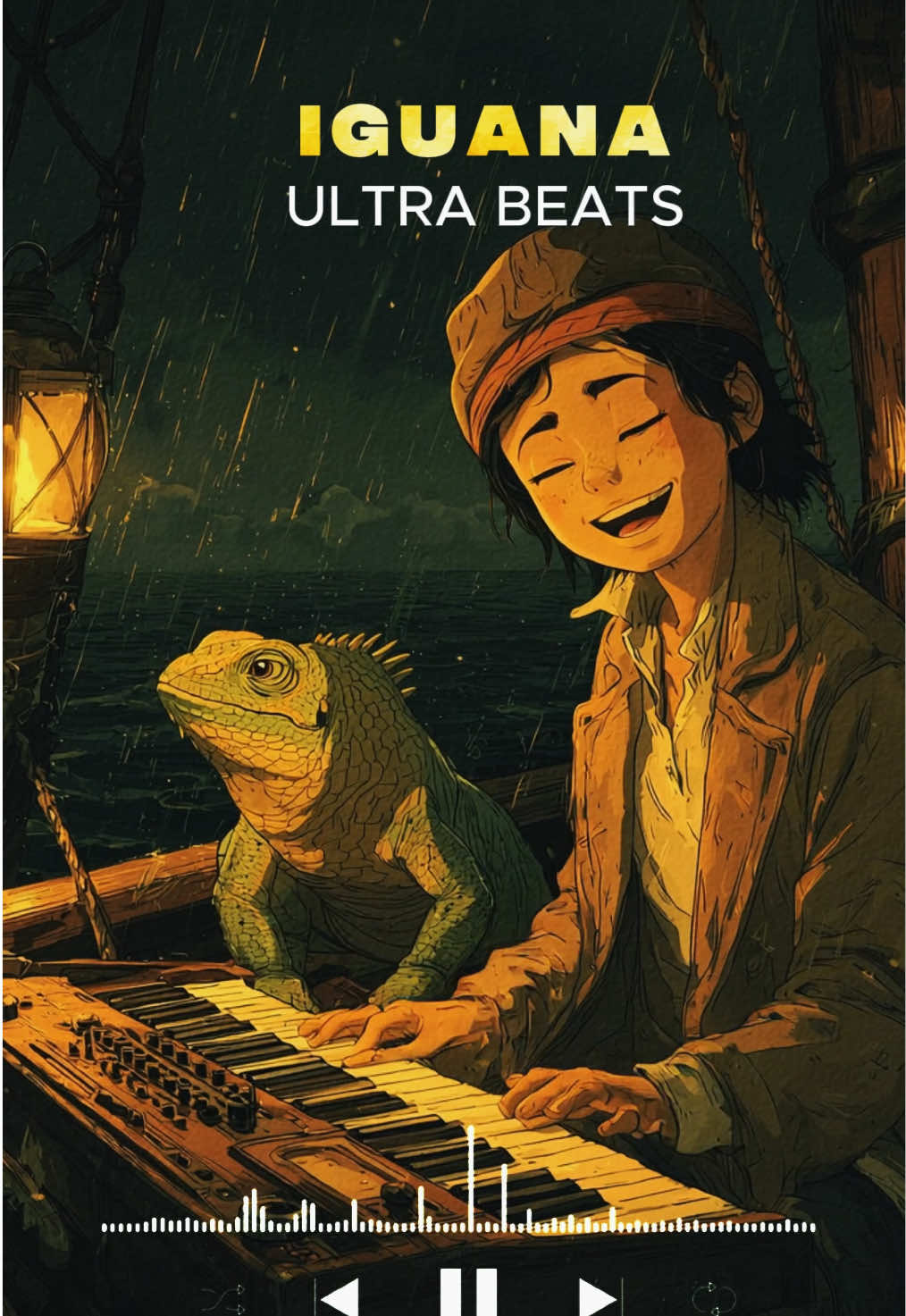 Pirate + beat + iguana = magic! 🏴‍☠️🐊 #musicproducer #beatmaking #musicstudio ##instrumental #iguana
