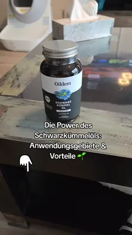 Anwendungsgebiete von Schwarzkümmelöl 🌿 ✨ 1. Immunsystem stärken: Unterstützt die körpereigene Abwehr – perfekt in der Erkältungszeit. 💆 2. Haut & Haare: Kann bei trockener Haut, Pickeln oder Haarausfall helfen. 🌬️ 3. Atemwege: Lindert Reizungen bei Allergien oder Pollenbeschwerden. 🧘 4. Verdauung & Magen: Fördert ein gutes Bauchgefühl und hilft bei Blähungen. 💖 5. Entzündungshemmend: Unterstützt bei Gelenk- und Muskelschmerzen. ⚖️ 6. Stoffwechsel & Energie: Kann helfen, Müdigkeit zu reduzieren und den Körper zu beleben. 🕊️ Tipp: Niemals auf leeren Magen einnehmen! Schwangere oder Personen mit niedrigem Blutdruck bitte vorab den Arzt fragen.#Schwarzkümmelöl #NatürlichGesund  #Immunsystem #Hautpflege #wohlbefinden 