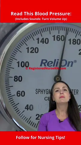 Blood Pressure Reading Practice with Korotkoff Sounds Practice reading blood pressures with this quick blood pressure test.  This blood pressure was 138/92 mmHg. The systolic pressure is the first tapping sound you note. The diastolic pressure is the point when the sound ceases.  #bloodpressurecheck #fyp #nursingstudent #nurse #nursing