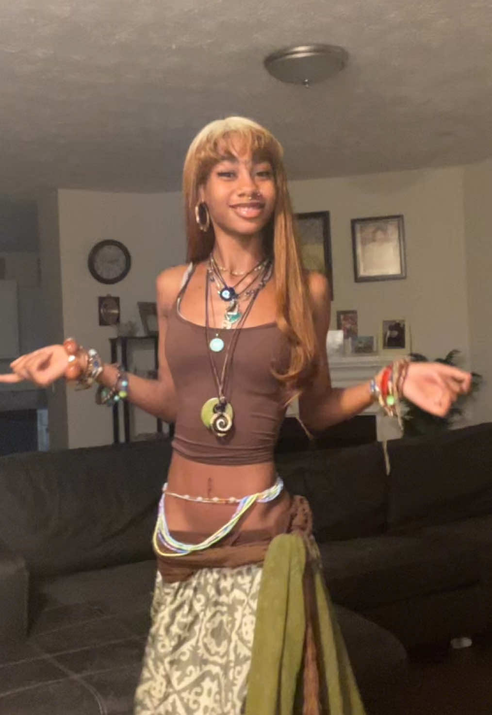 🌀#earthyaesthetic #earthyblackgirl #earthyoutfit #earthtone #boho 