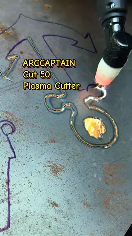 ARCCAPTAIN Cut 50 Plasma cutter.  120v 240v 50Amp High Frequency close contact plasma cutter. One easy to use plasma cutter for beginners or professionals. #cuttingtools #craftideas #plasmacutting #metalart #autobody @smiles_by_amy 