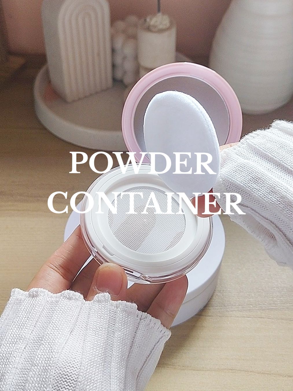 Ang saya ko nung nabili ko to hehehe 🥰☺ #compactpowder #cosmeticcontainer #powdercase 