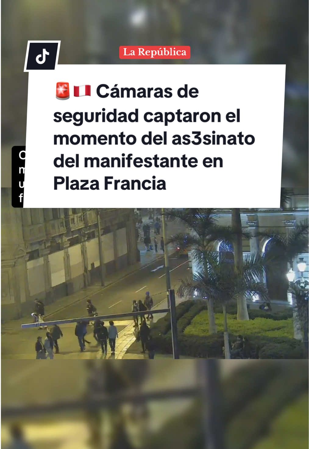 🚨🇵🇪 Cámaras de seguridad captaron el momento del as3sinato de Eduardo Mauricio Ruiz en la marcha nacional. || #Peru #Lima #MauricioRuiz #EduardoRuiz #MarchaNacional 