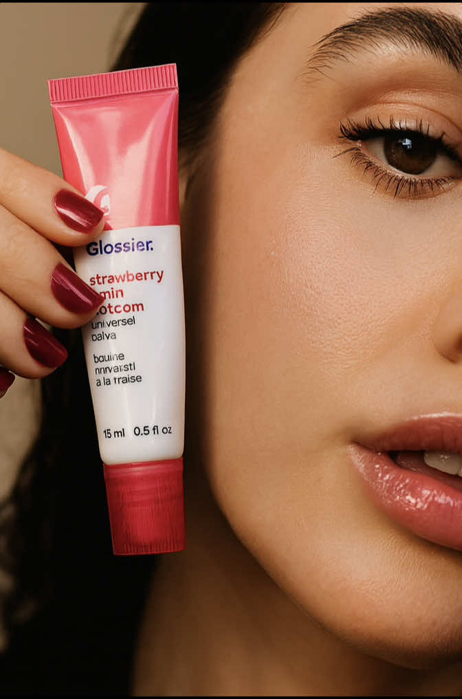 #grwm doing a #fullface of #makeup using ONLY the #glossier #lipbalm  @Glossier  #ugc 