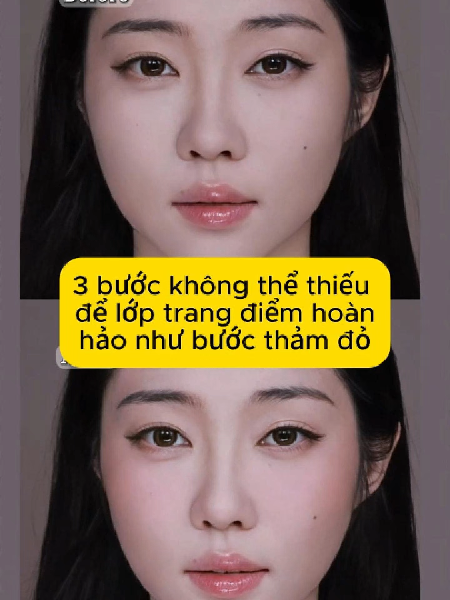 3 bước không thể thiểu để hoàn thiện lớp make up hoàn hảo như sao hạng A bước đi thảm đỏ, lưu ngay !!! #beautymakeup #makeuptutorial #soithichuongtra #huongdanmakeup #makeuptunhien #makeuphangngay  #xh #fyp #LearnOnTikTok  #viral