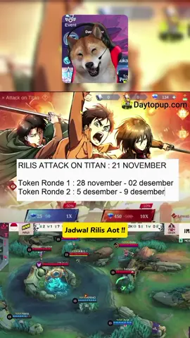 jadwal resale event Aot🤗 ga sabar 1 bulan lagi🥹 #mlbbupdates #mlbbxaot #MLBBCreator #MLBB9TH #mlbb 