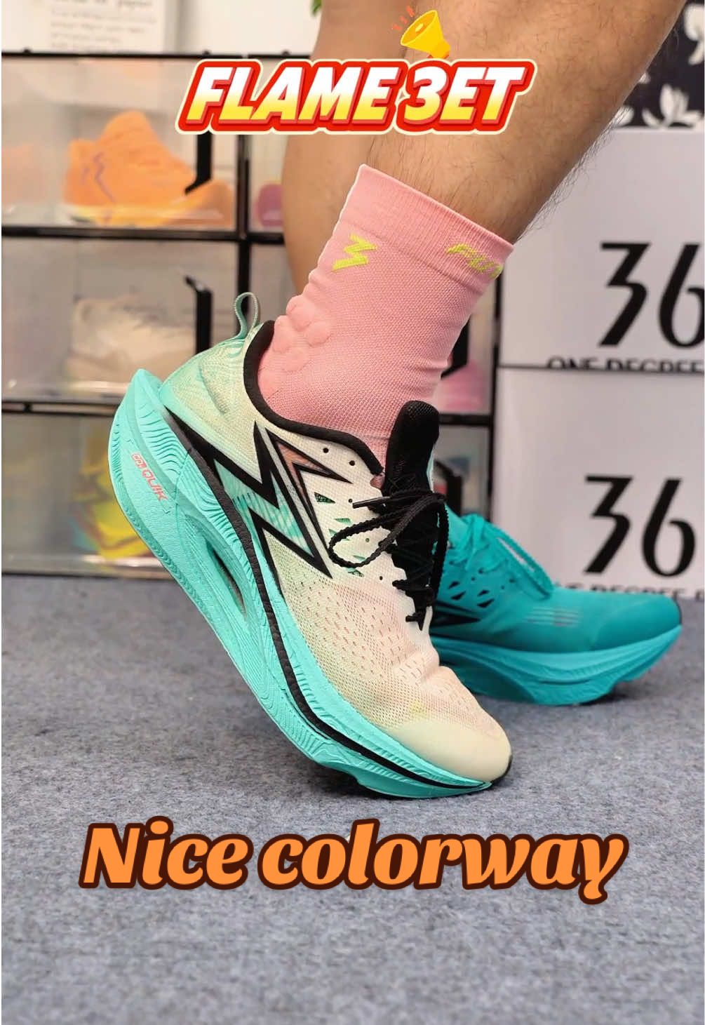 Flame 3.0 ET! Nice colorway ! 🔥🔥😍😍#361degrees #hotsale🔥 #menshoes #runningshoes #lightweight 